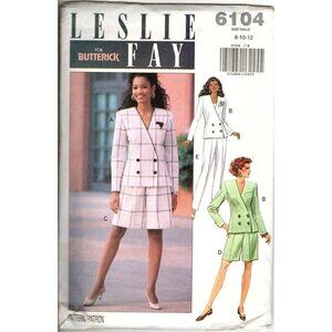 Butterick 6104 Misses 8 to 12 Leslie Fay Jacket, Shorts and Pants Sewing Pattern